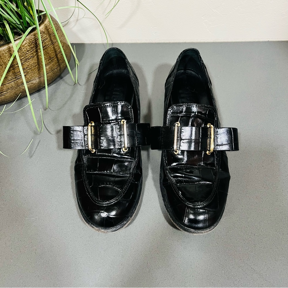 Tibi Morris Croc Print Loafer